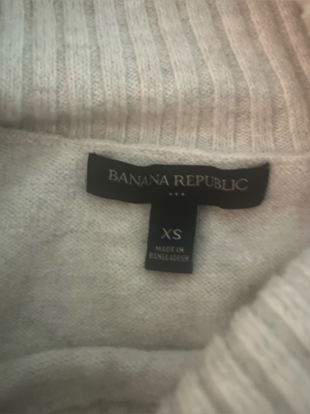 Banana Republic Pointelle Turtleneck Cowl Neck Sweater Dress Cream Oatmeal XS
